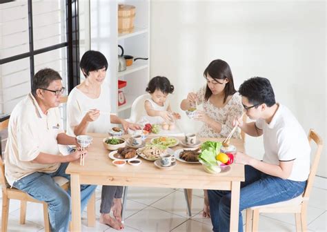 餐桌吃飯